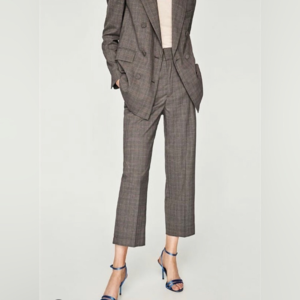 Zara Plaid Pants - Picture 1 of 5